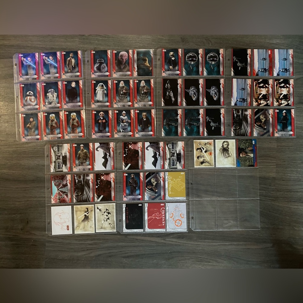 2017 Topps Star Wars The Last Jedi Card Set - Red and Black * Incomplete *